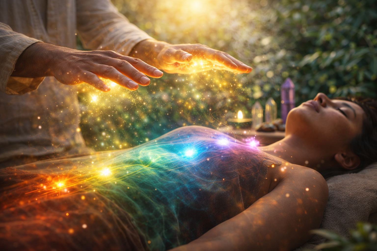 Pranic Healing Banner - Energy Healing in Peaceful Nature